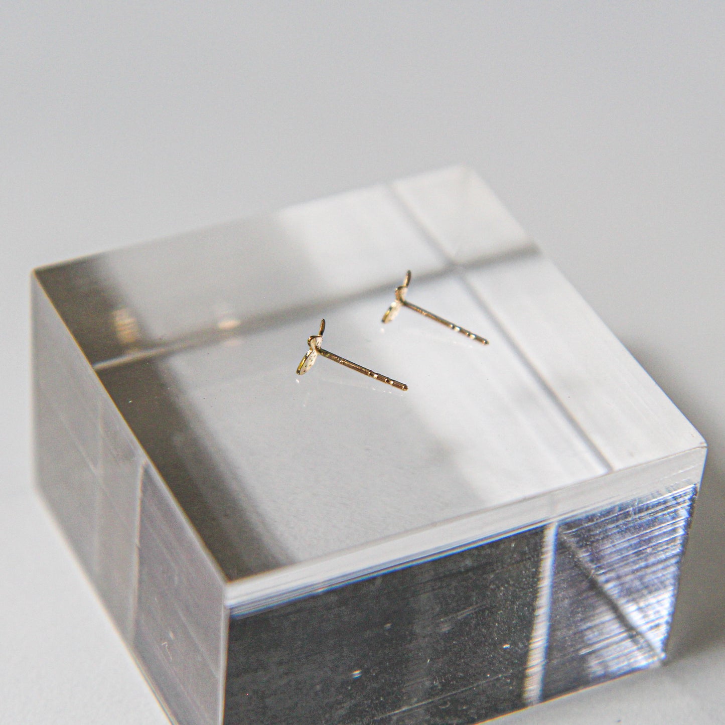 14k Solid Gold Butterfly Stud Earring