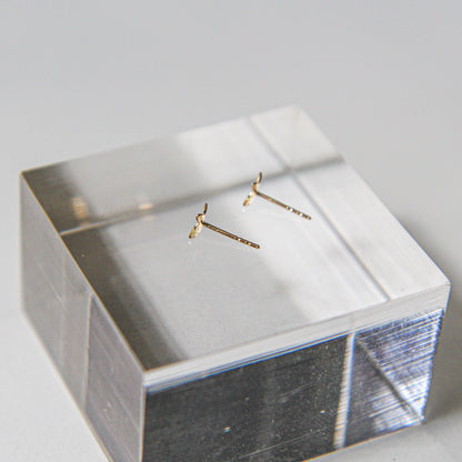14k Solid Gold Butterfly Stud Earring