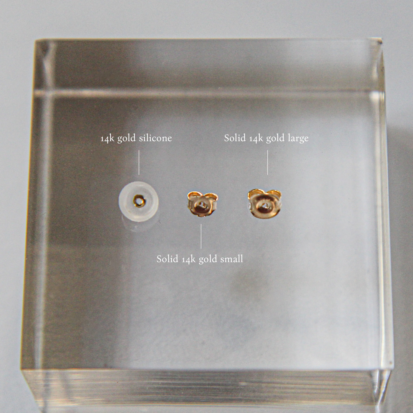 14k Solid Gold Butterfly Stud Earring
